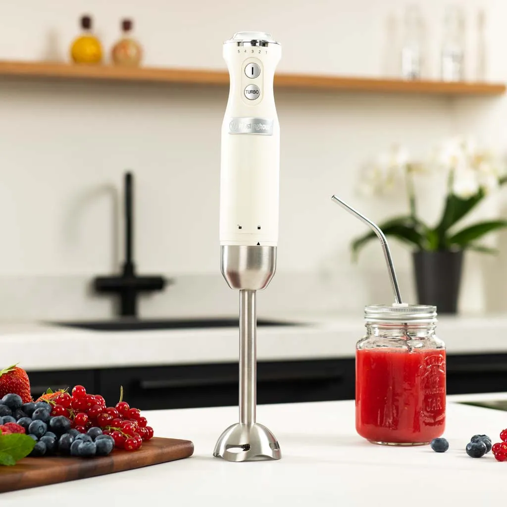 Westinghouse Retro Hand Blender White With Beaker Westinghouse Retro Hand Blender White With Beaker - Image 3