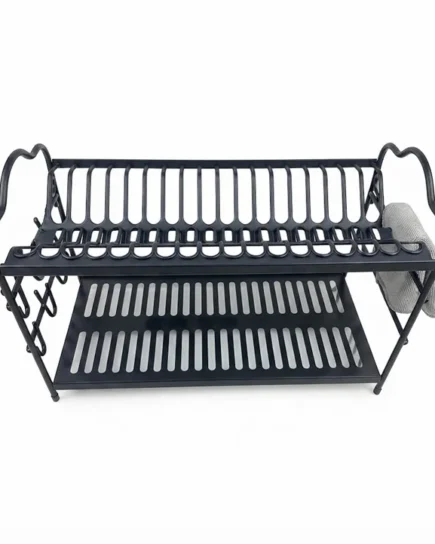 2-Tier Plate Rack (Black) 6c 2-Tier Plate Rack (Black) 6c