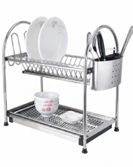 2-Tier SSteel Dish Rack 10c