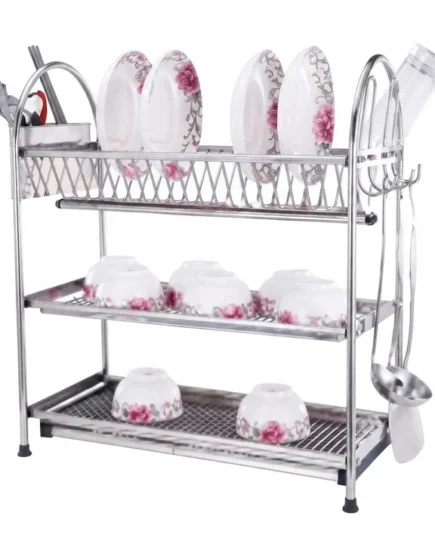 3-Tier SSteel Dish Rack 10c