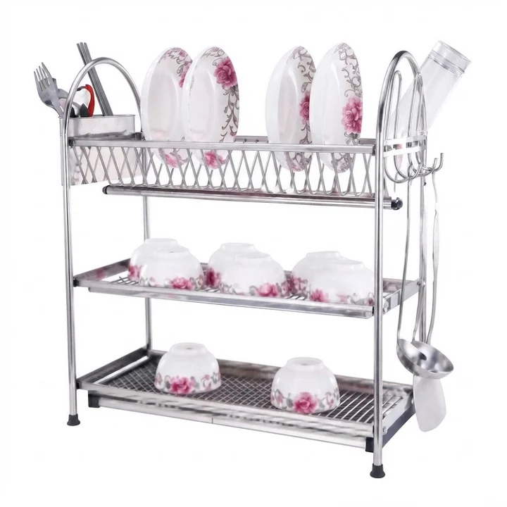 3-Tier SSteel Dish Rack S 10c