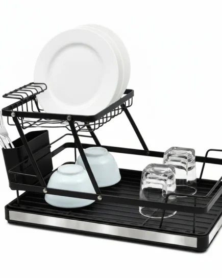Metal Dish Rack  black