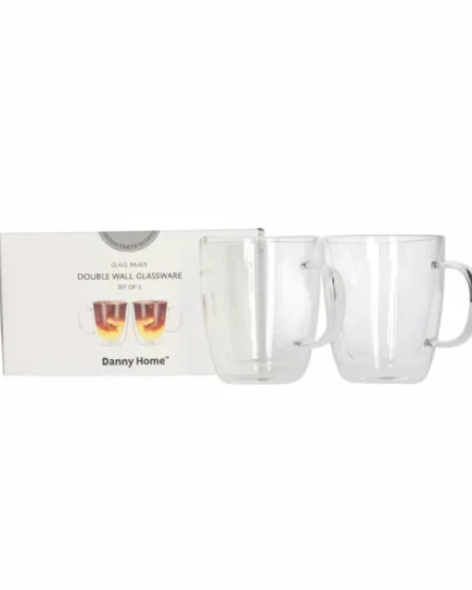 Double Walled Mug Set 350ml 2Pcs 12c