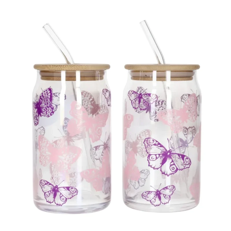 Straw Glass 2Pcs Set 500ml 12c