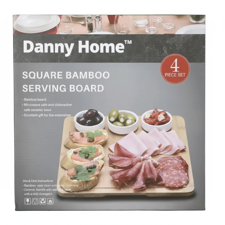 Bamboo Serving Board set of 4pcs Bamboo Serving Board set of 4pcs - Image 2
