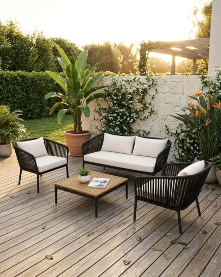 Modern Luxury Outdoor Lounge Set (4-Piece)