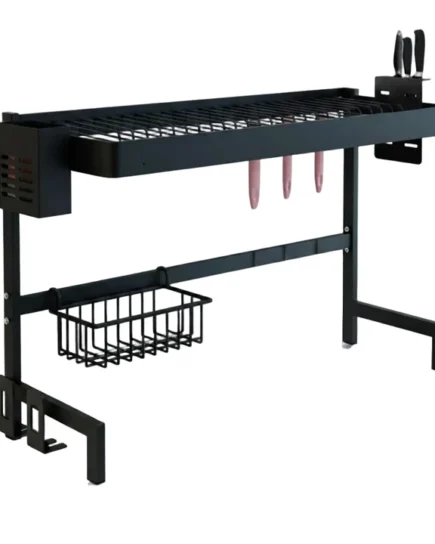 Stainless Steel Sink Organiser Black Stainless Steel Sink Organiser Black