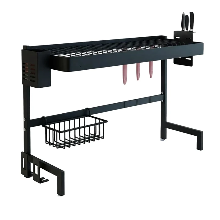 Retractable Metal Dish Drainer Black Retractable Metal Dish Drainer Black