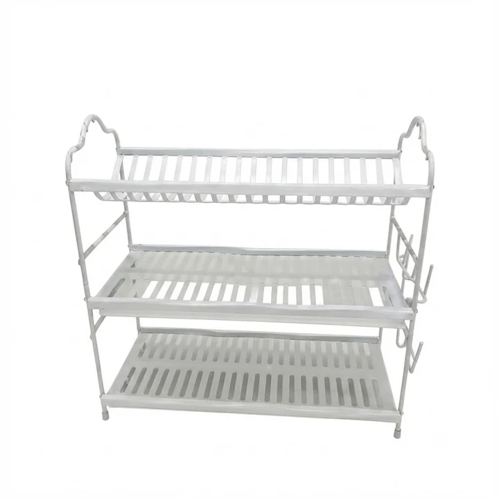 3-Tier Plate Rack (Black) 6c