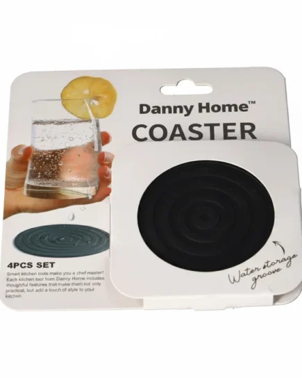 GREY 4Pcs Coaster Set 10x10cm